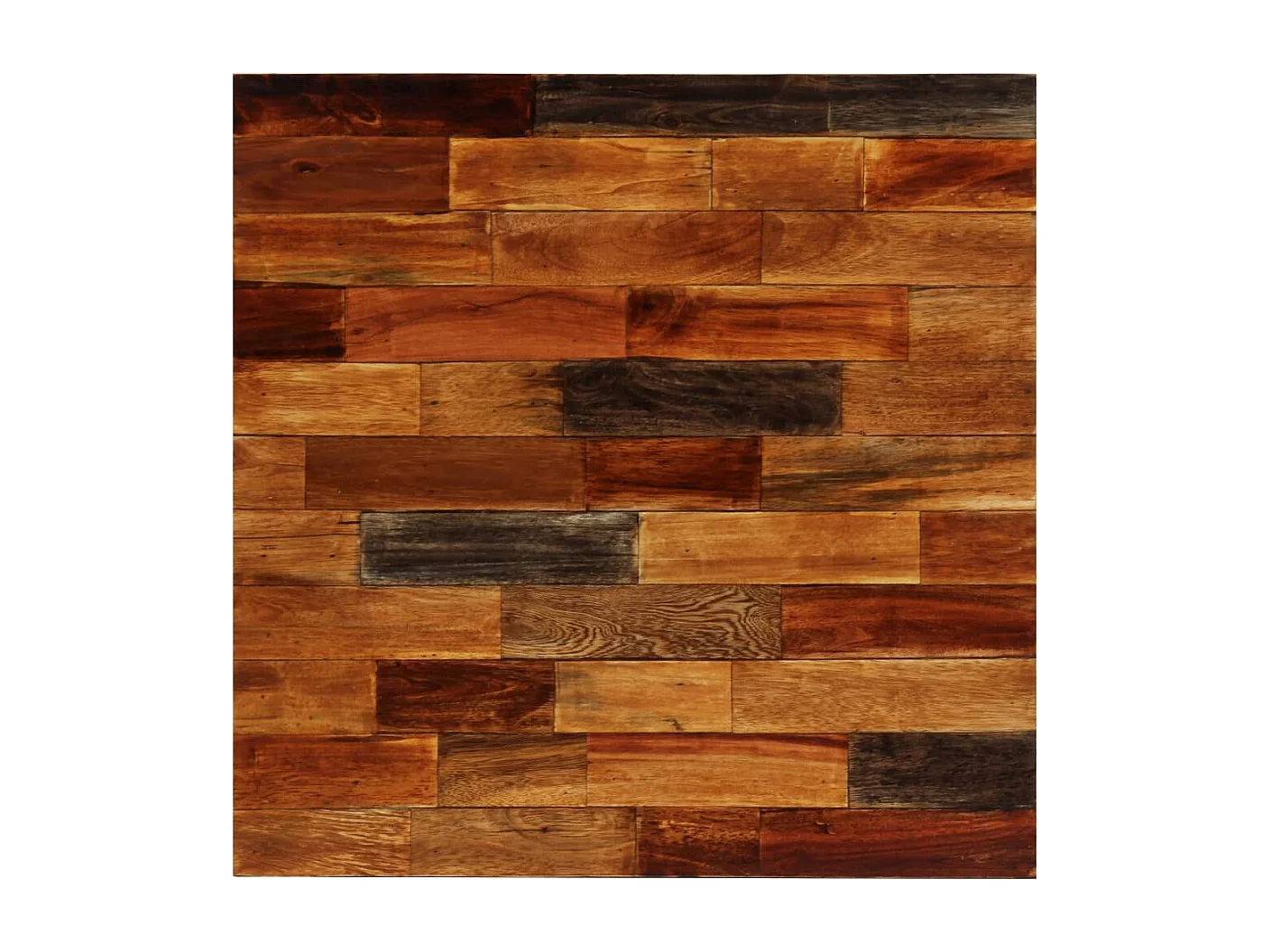 Conjunto de barras com 3 peças Madeira maciça reciclada e couro de cabra