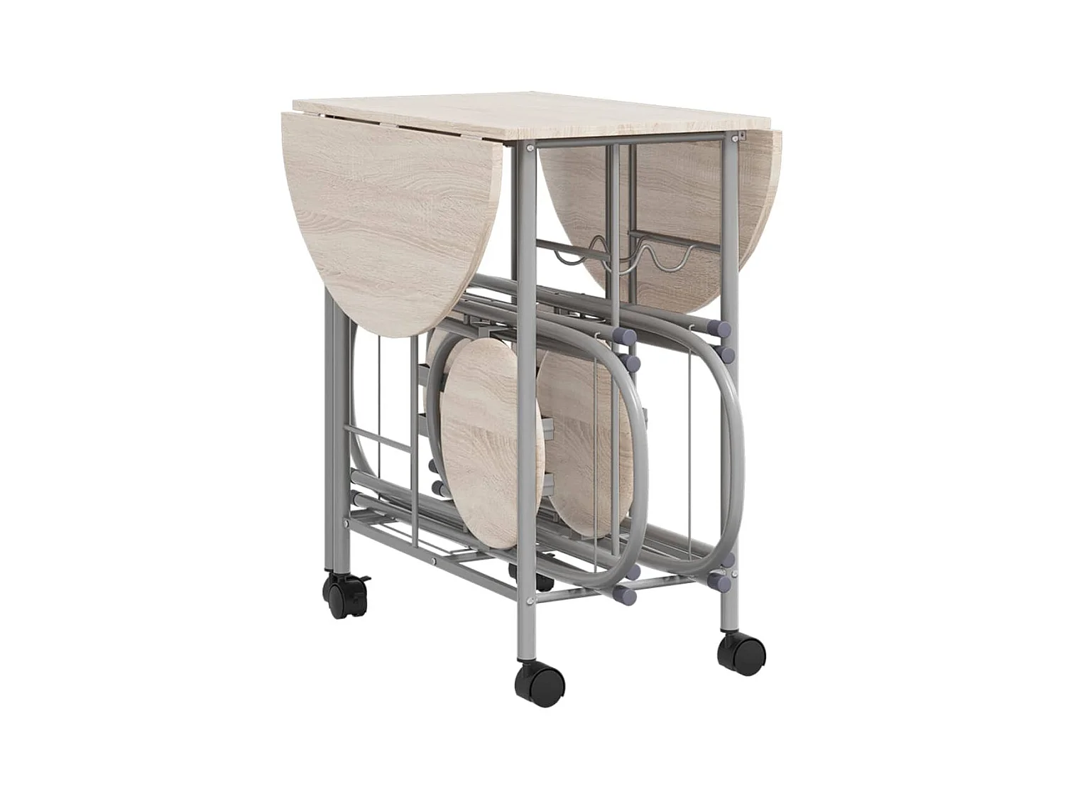 Juego de comedor plegable de 5 piezas de MDF