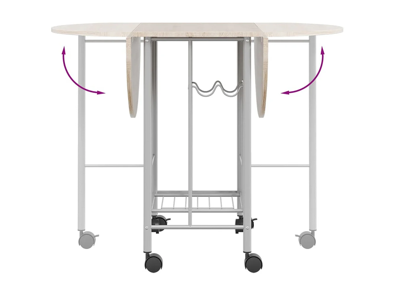 MDF 5-delige opvouwbare eetset