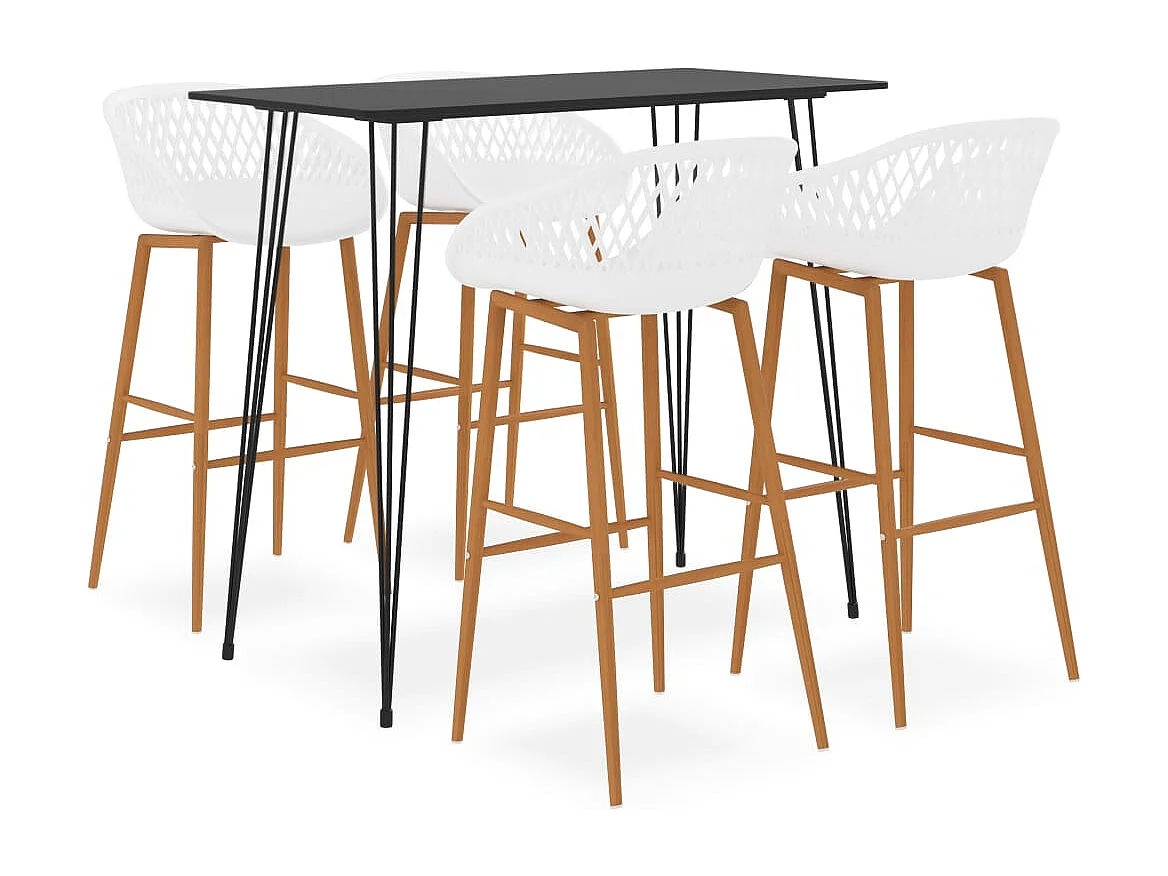 Ensemble de bar 5 pcs Noir et blanc