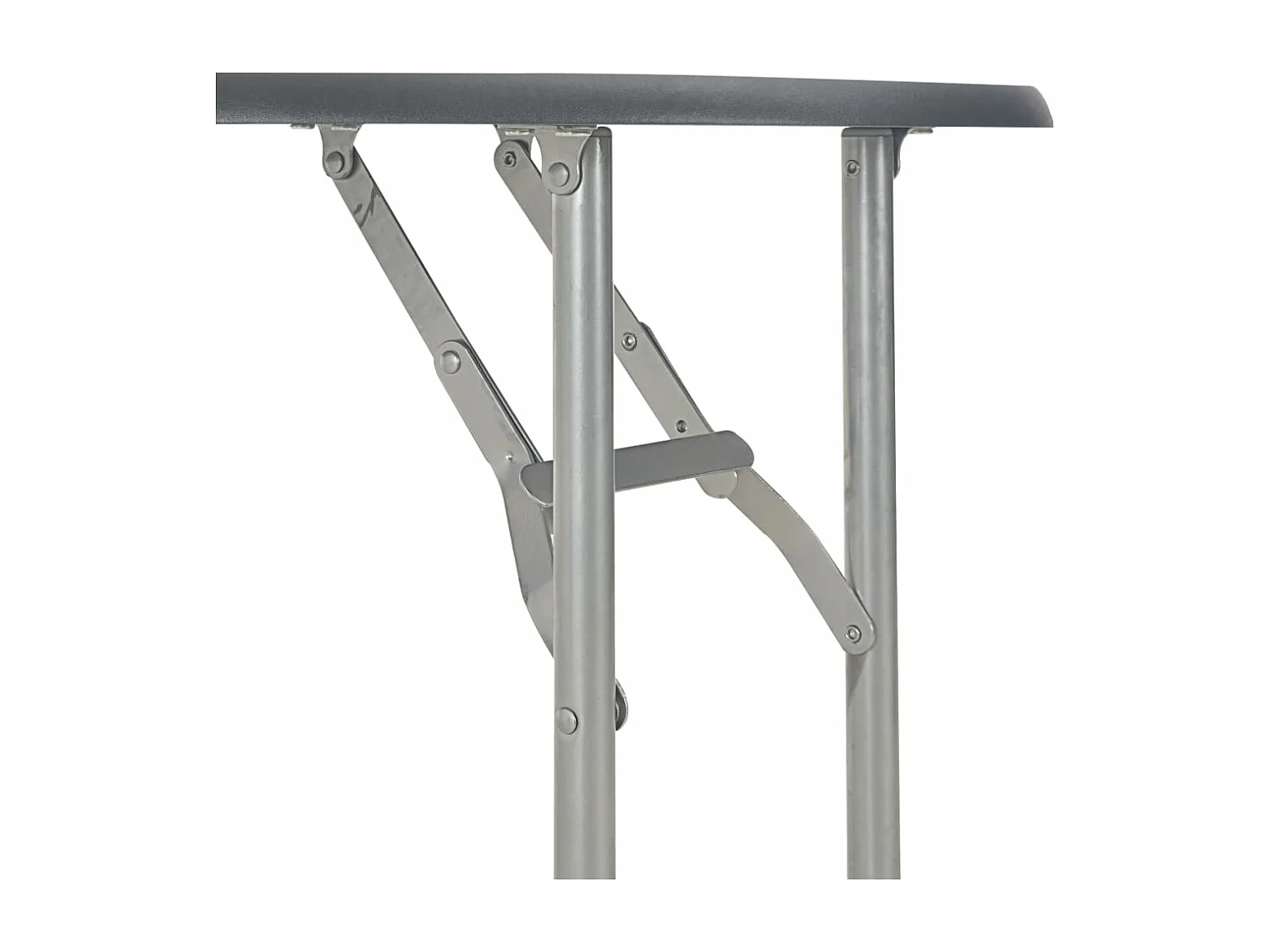 Ensemble à dîner pliant 3 pcs et étagère de rangement MDF acier