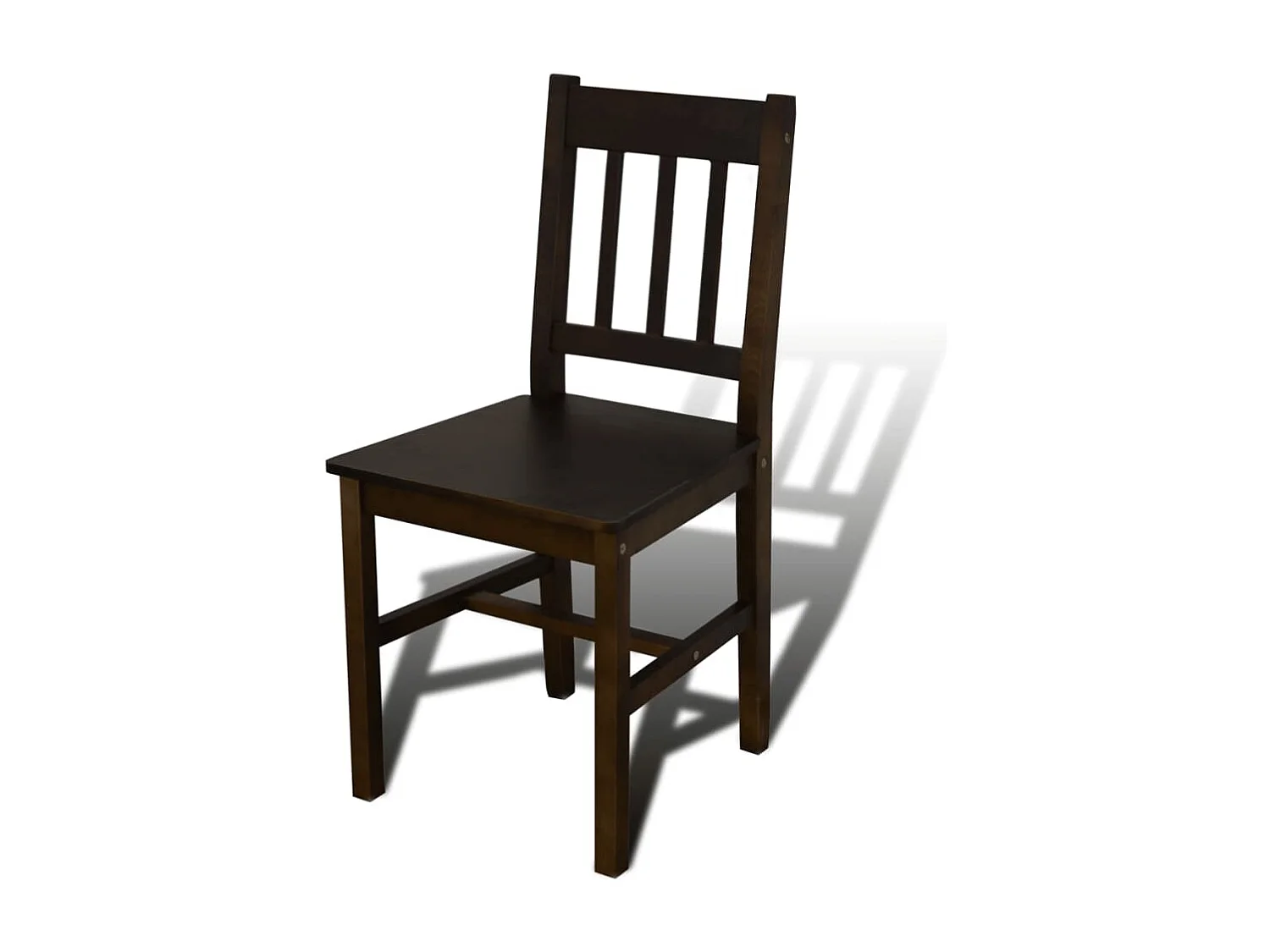 Table de salle à manger avec 4 chaises Marron