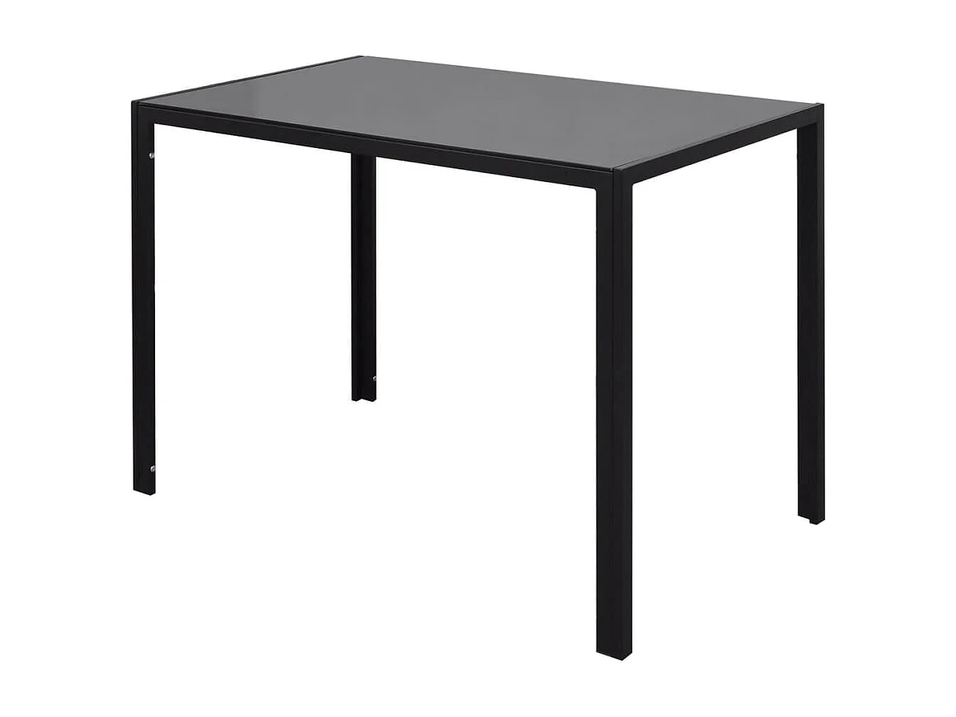 Conjunto de mesa de jantar preto e branco de sete peças