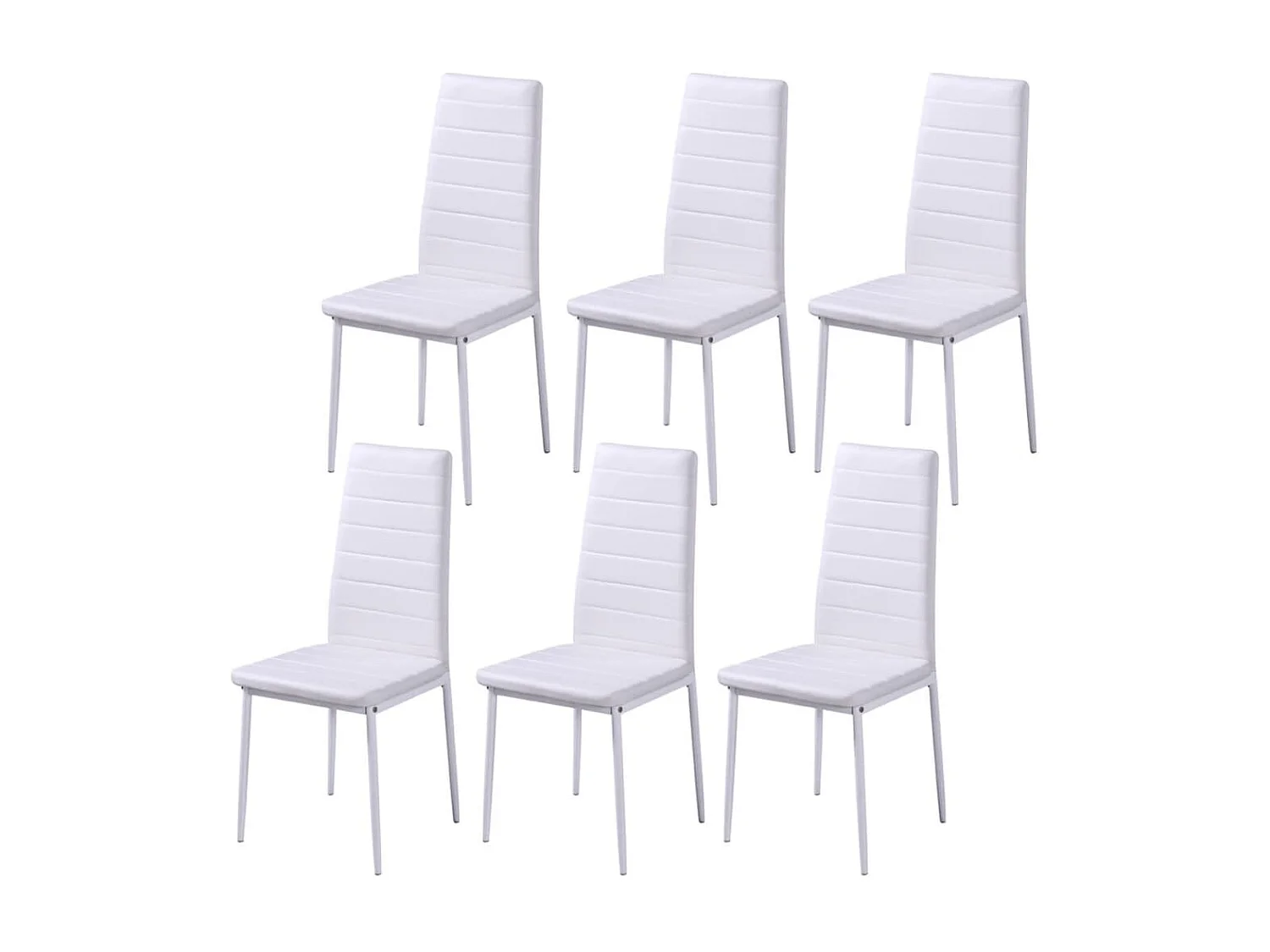 Conjunto de mesa de jantar preto e branco de sete peças