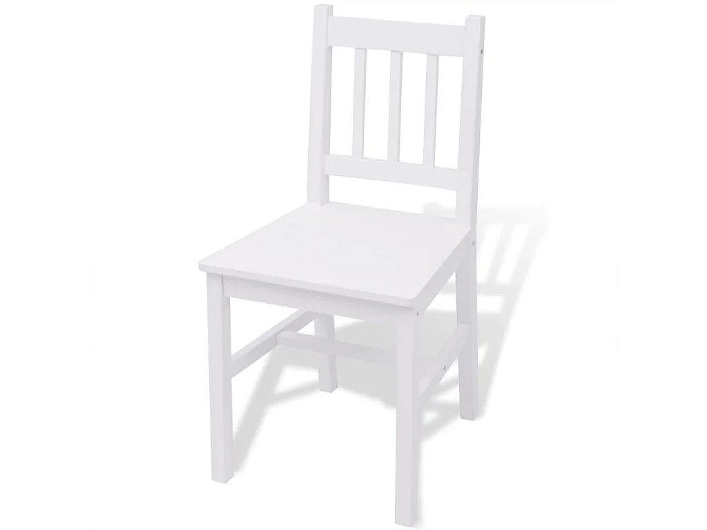 Set da pranzo in tre pezzi Pinewood bianco