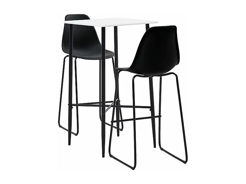 Ensemble de bar 3 pcs Plastique Noir