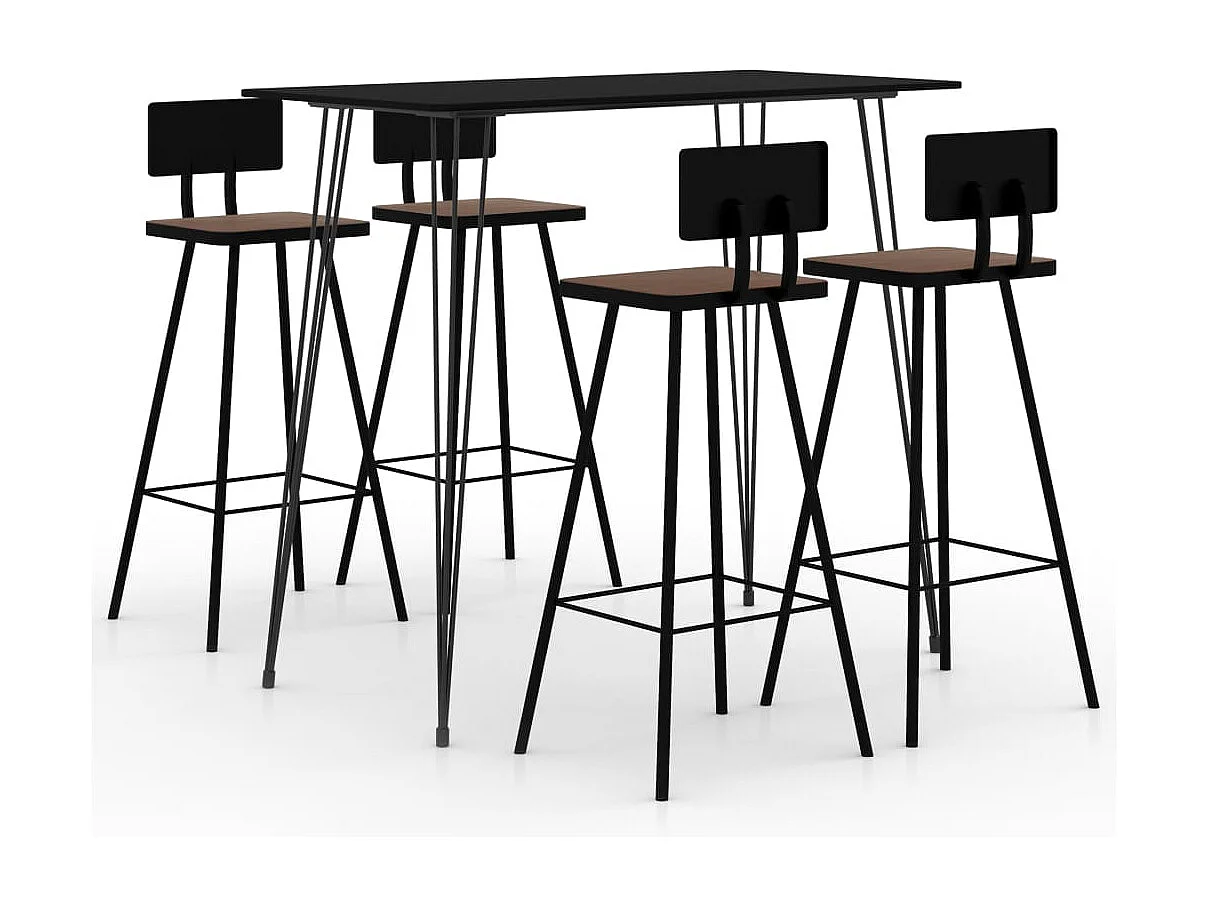 Ensemble de bar 5 pcs Noir