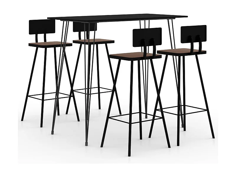 Set manubri da 5 pezzi Nero