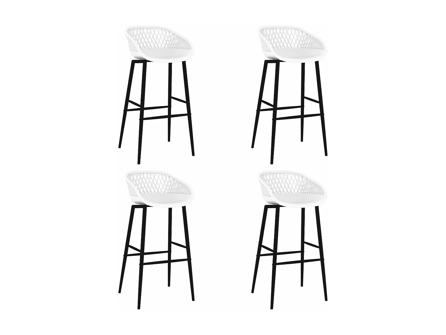 Conjunto de barras 5 peças preto e branco