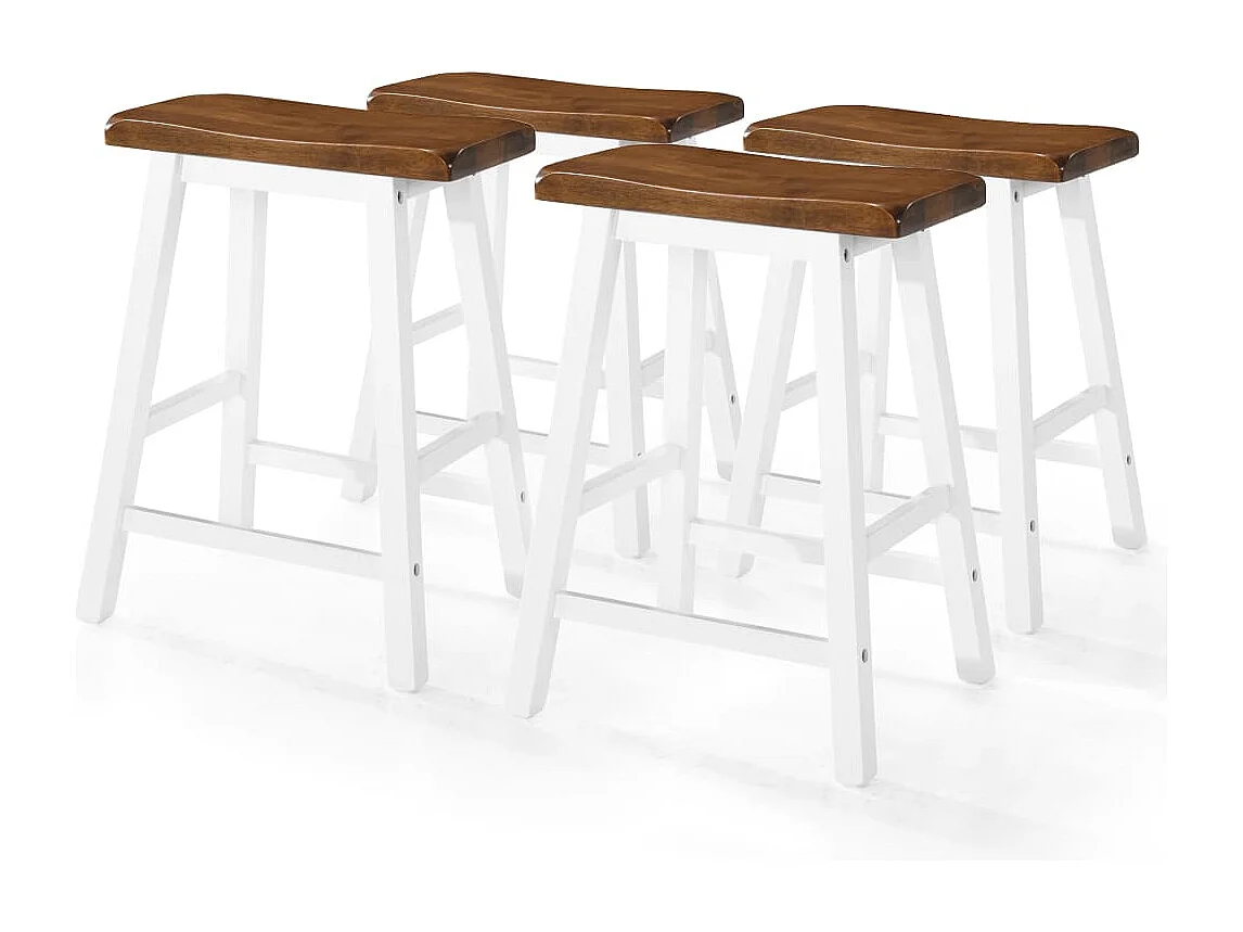 Table et tabouret de bar 5 pcs Bois massif