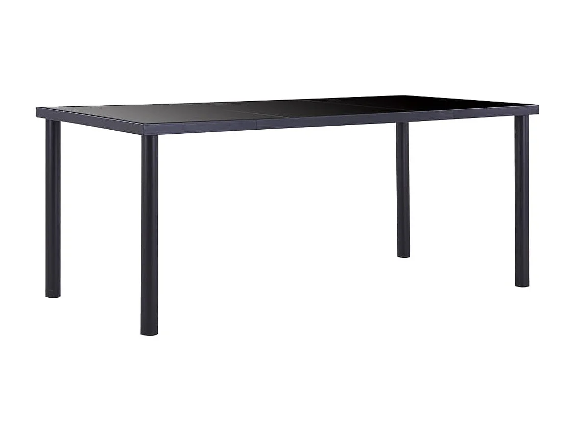 Ensemble de salle à manger 7 pcs Similicuir Noir