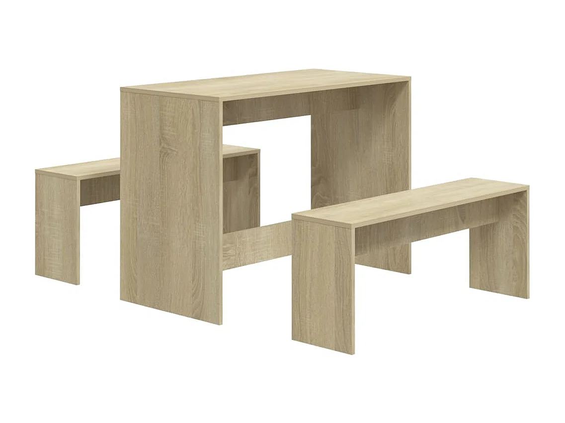 Ensemble à manger 3 pcs Chêne sonoma Bois d'ingénierie