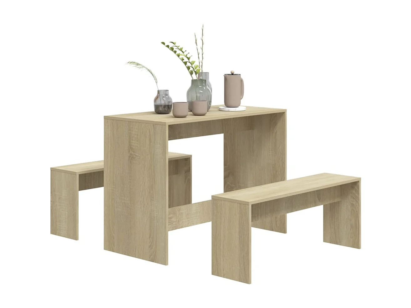 Ensemble à manger 3 pcs Chêne sonoma Bois d'ingénierie