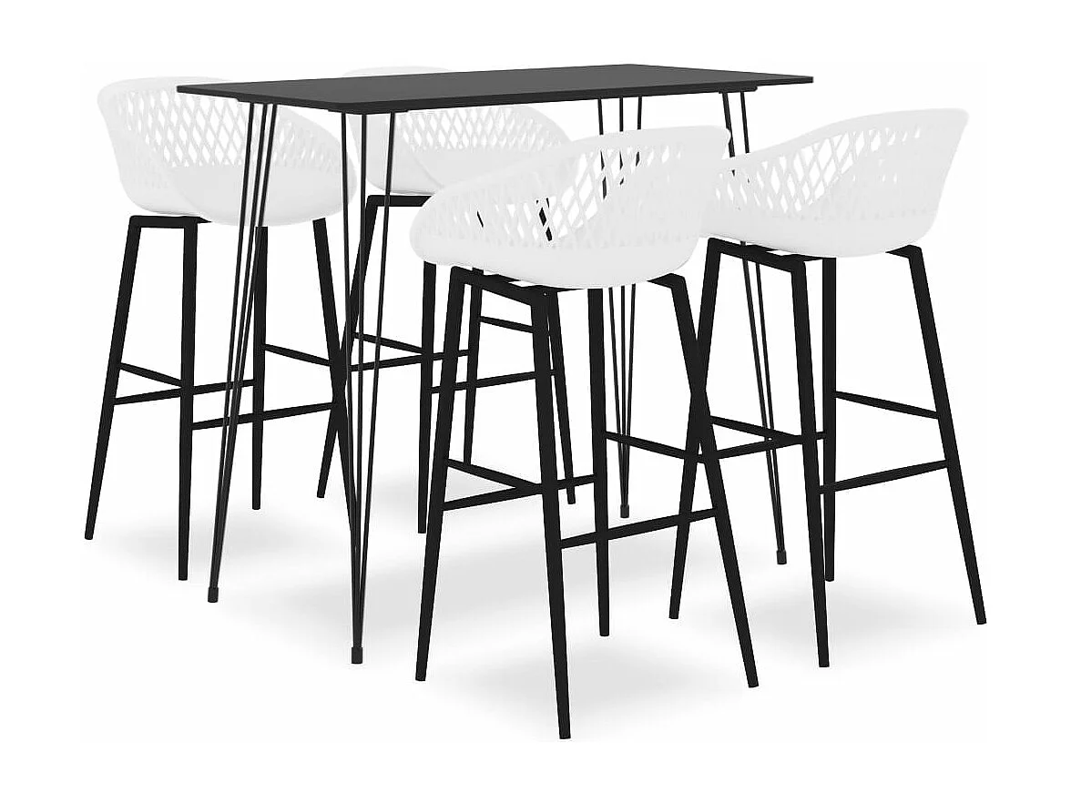 Ensemble de bar 5 pcs Noir et blanc