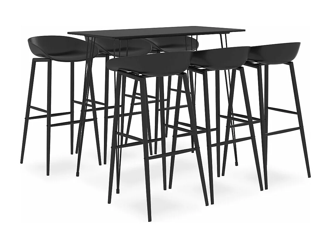 Ensemble de bar 7 pcs Noir