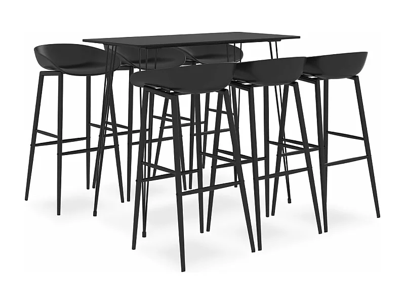 Ensemble de bar 7 pcs Noir