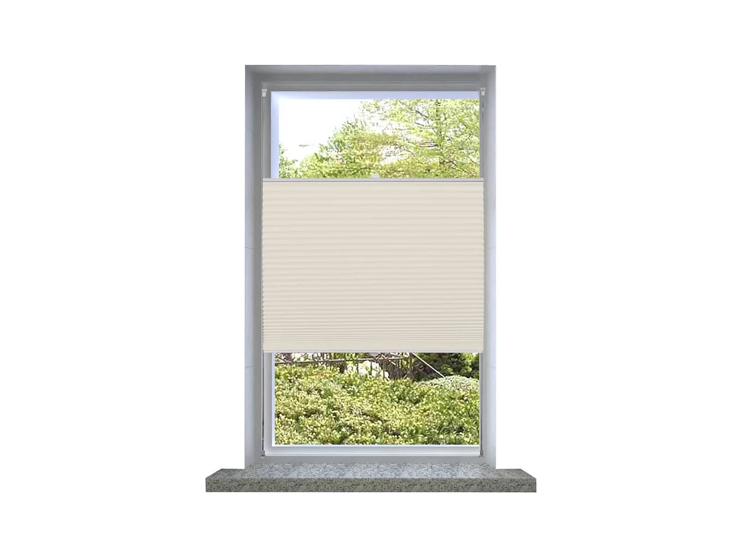 Store plissé 40x100 cm Crème