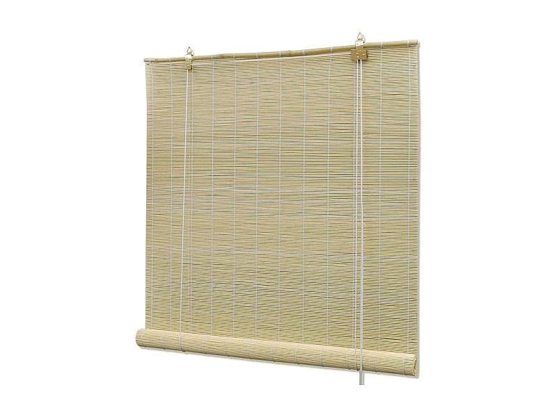 Estor enrollable de bambú natural 100x160 cm