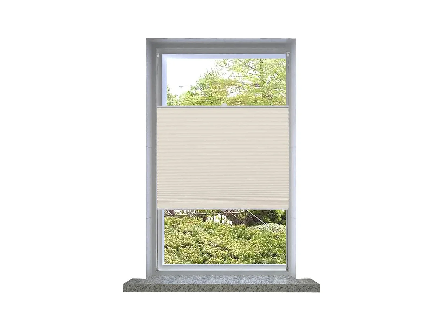 Store plissé 80x100 cm Crème