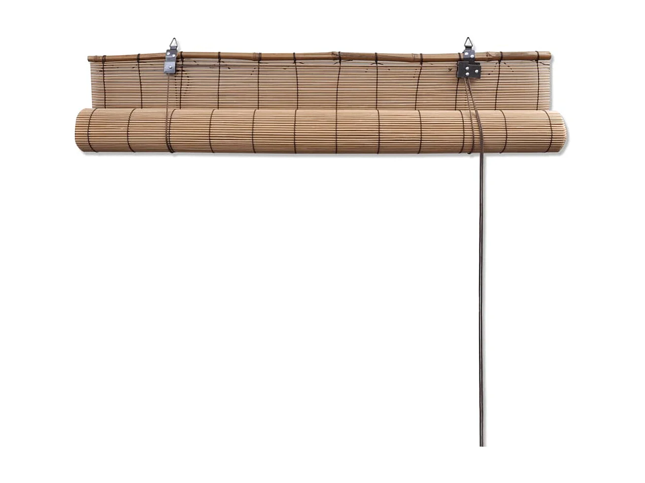 Bamboe rolgordijnen 2 stuks 80x160 cm Bruin