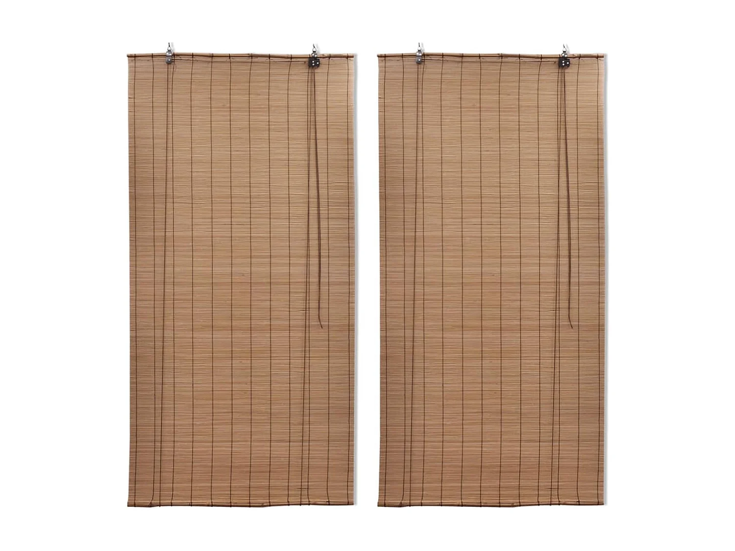 Stores roulants en bambou 2 pcs Marron 120x220 cm