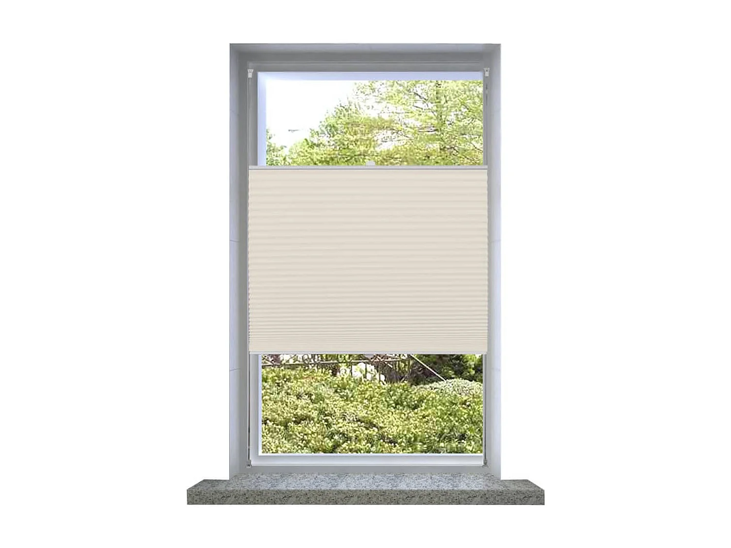 Store plissé 40x125 cm Crème