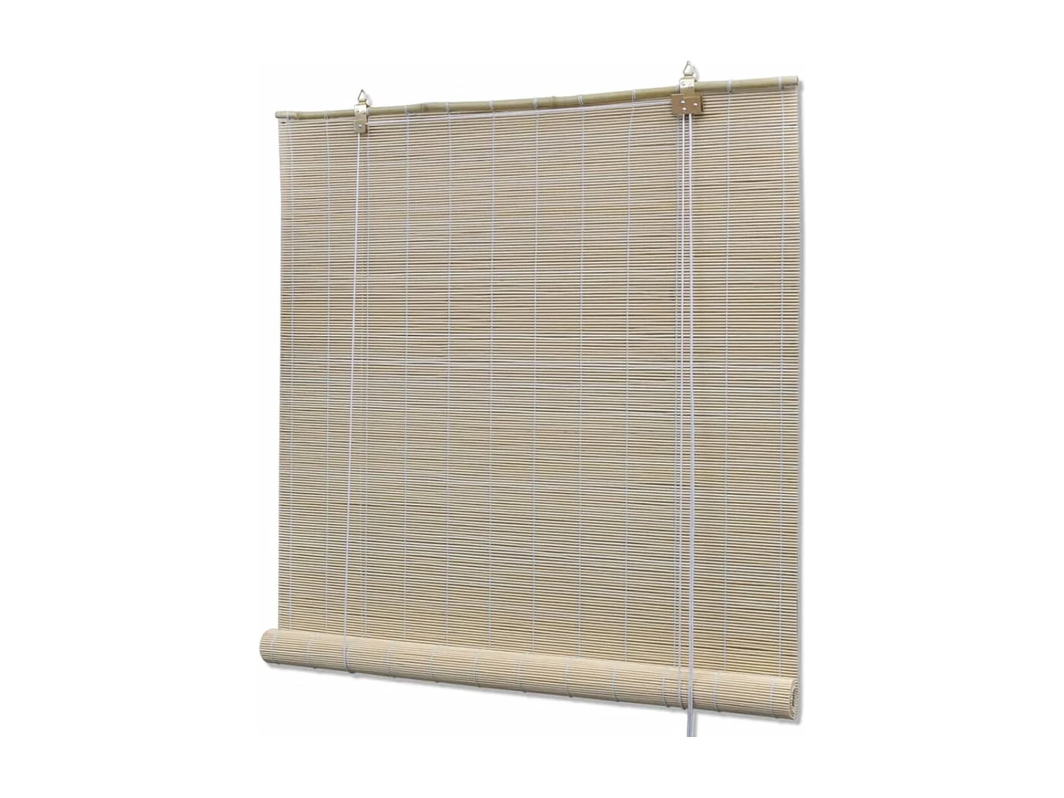Cortinas de enrolar Bambu natural 2 unidades 120x160 cm