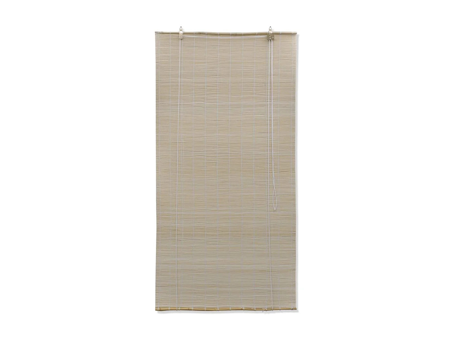 Cortinas de enrolar Bambu natural 2 unidades 120x160 cm