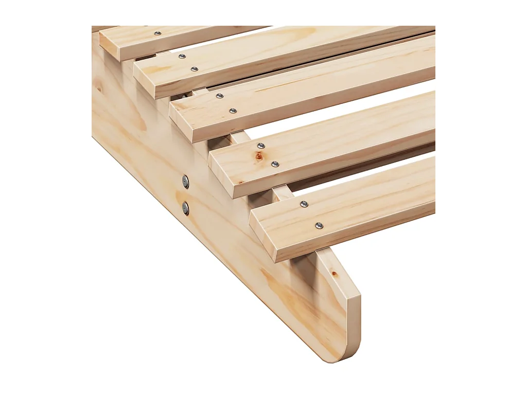 Chaises longues lot de 2 205x60x31,5cm bois massif de pin