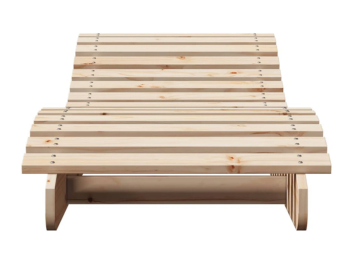 Chaises longues lot de 2 205x60x31,5cm bois massif de pin