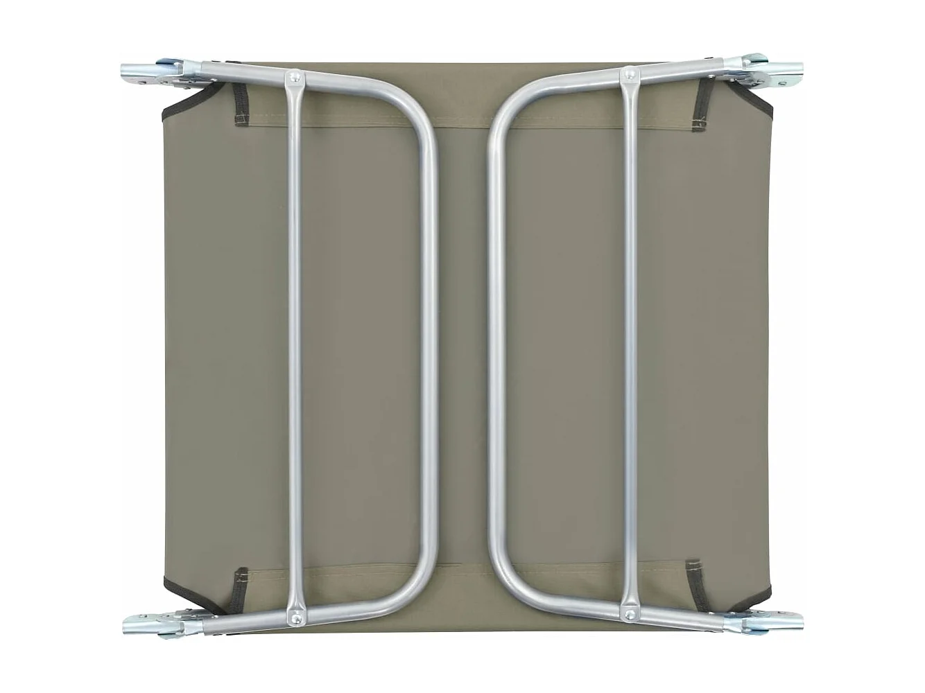 Chaises longues pliables lot de 2 Acier et tissu Taupe