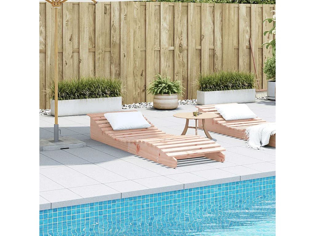 Chaise longue 205x60x31,5 cm bois massif de douglas