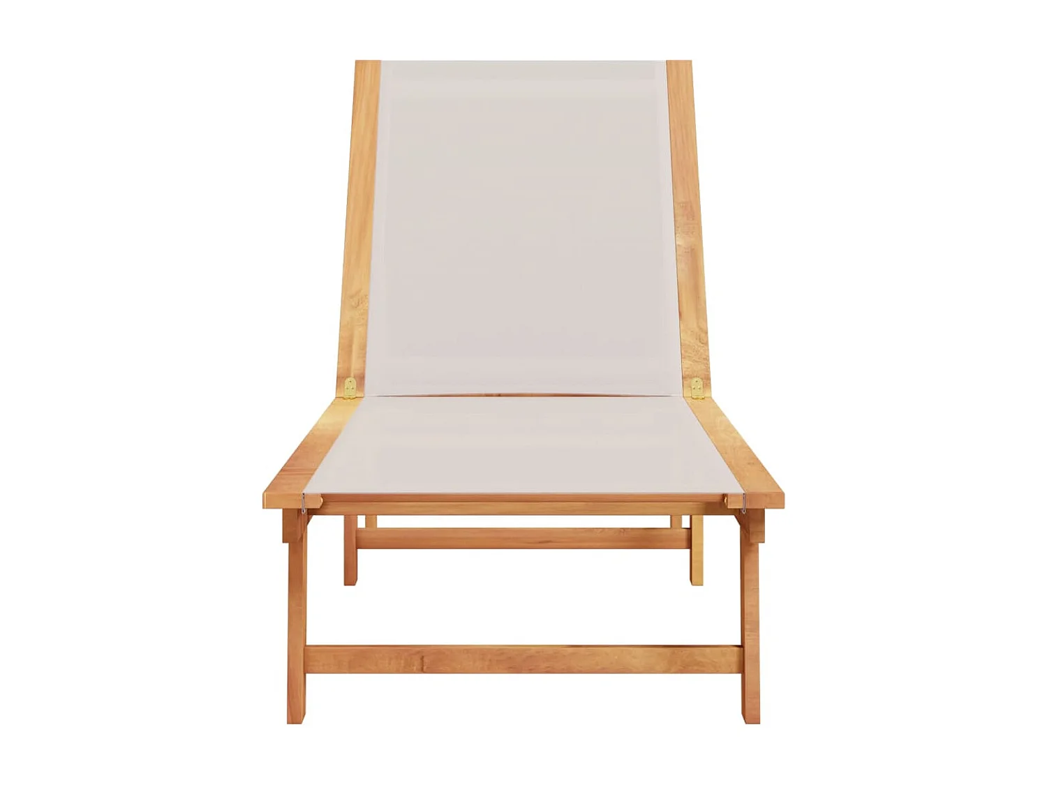 Sillón gris de madera maciza de acacia y textilene