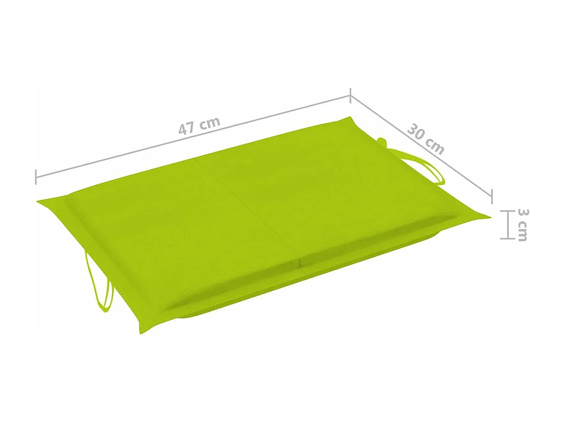 Chaise longue de jardin avec coussin Bois d'acacia solide