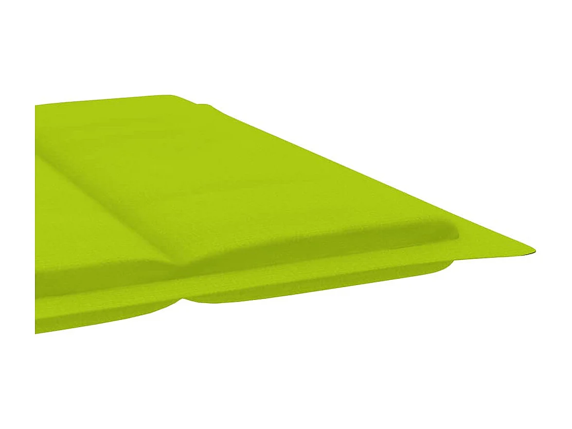 Chaise longue de jardin avec coussin Bois d'acacia solide