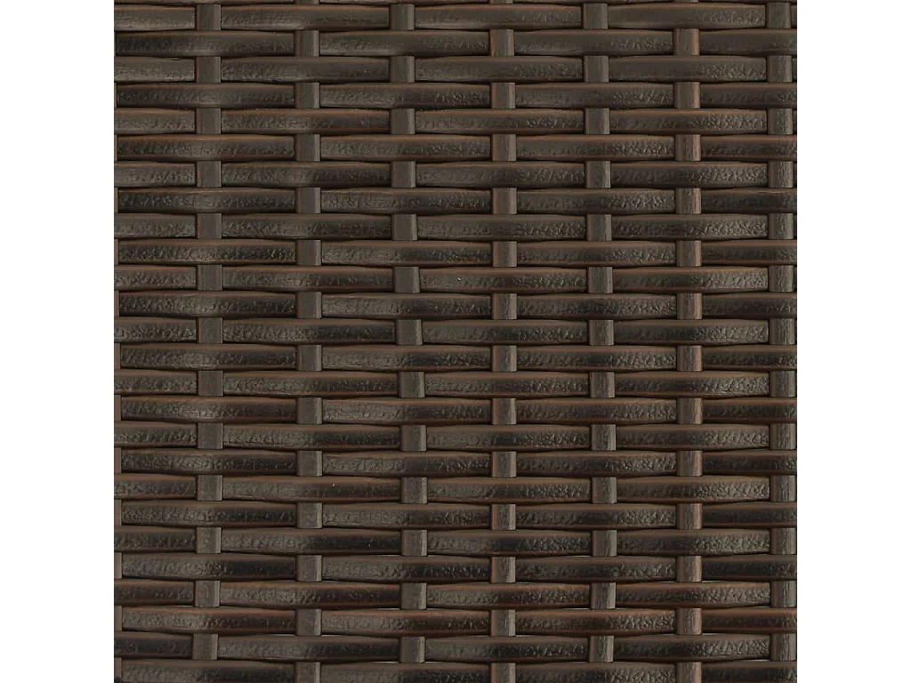 Chaise longue avec coussins marron résine tressée