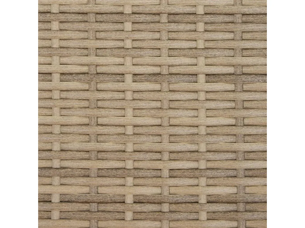 Chaise longue avec coussins beige résine tressée