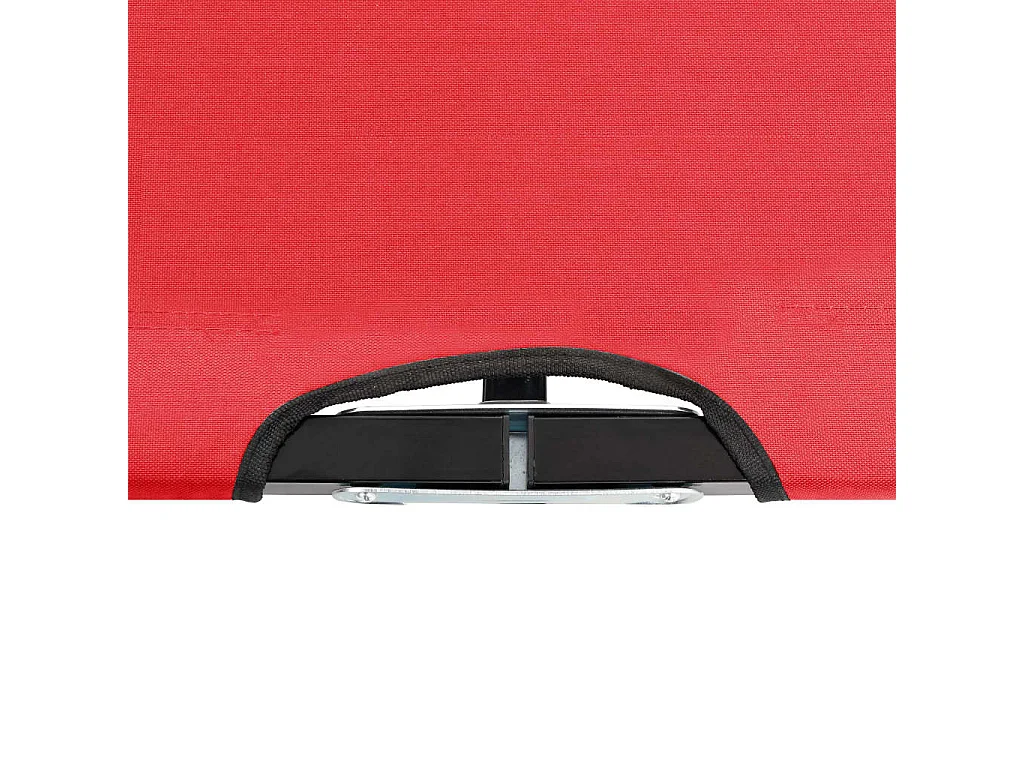 Chaise longue pliable 2 places rouge Acier