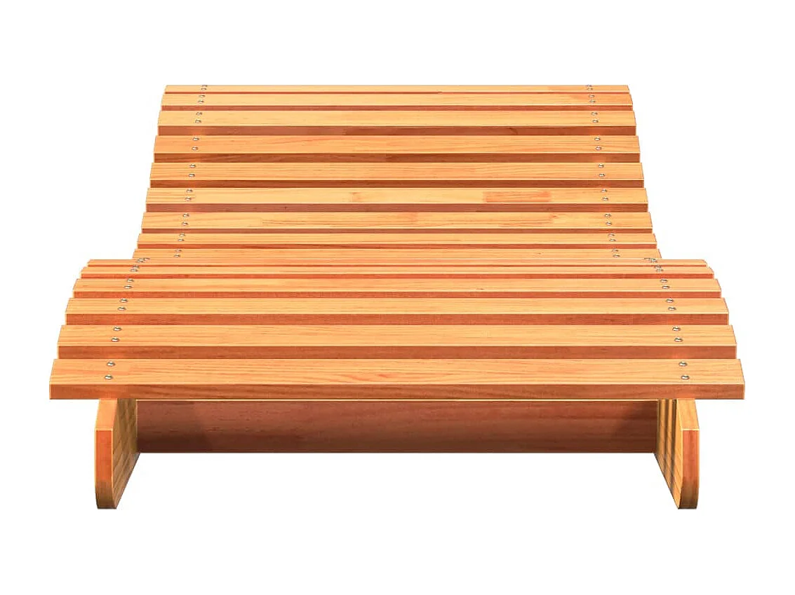 Poltrona lounge cerata marrone 205x70x31,5 cm in legno di pino massiccio