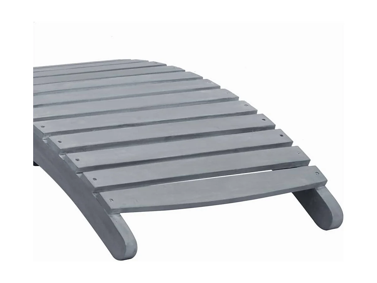 Sillón con cojín Gris Madera maciza de acacia