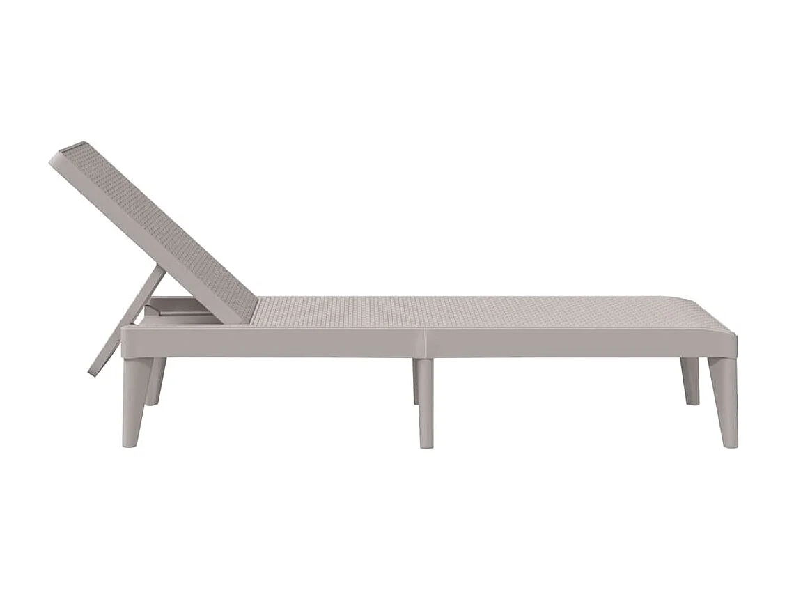 Chaise longue capuchino 186x60x29 cm PP
