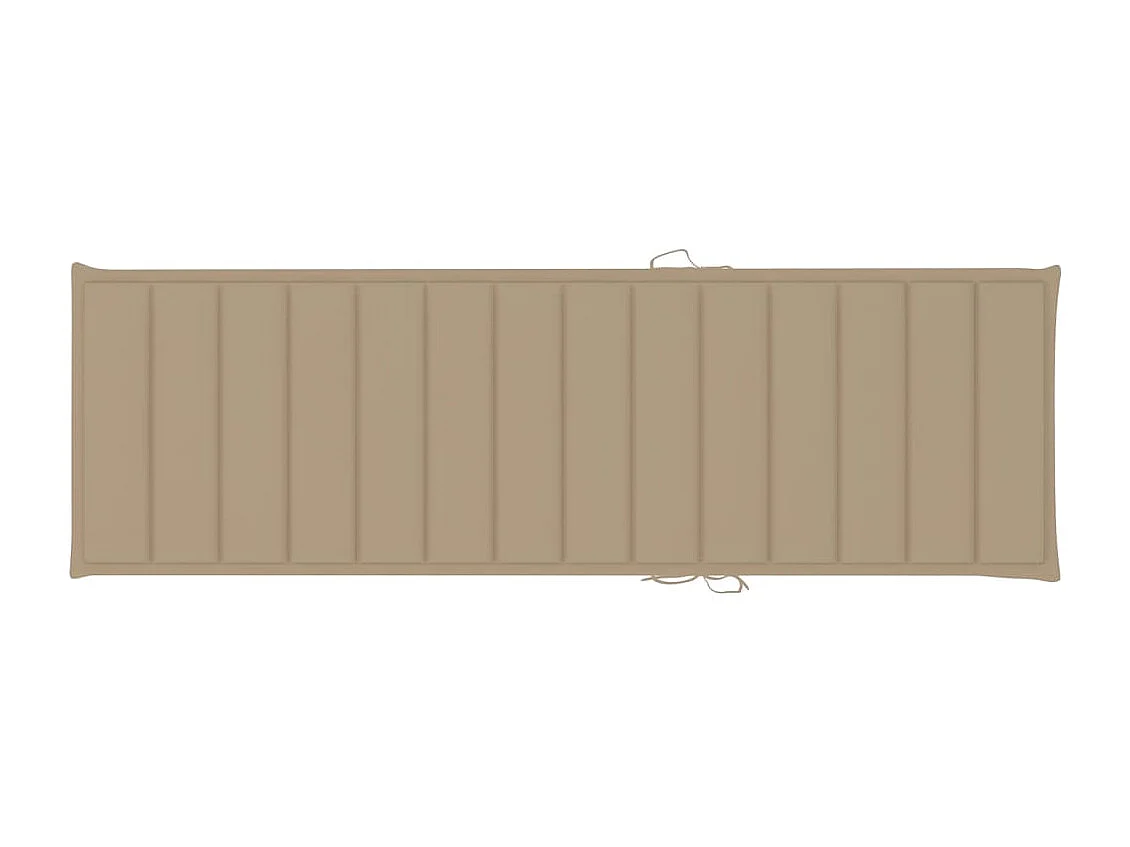 Espreguiçadeira dupla e almofadas bege Madeira de pinho impregnada