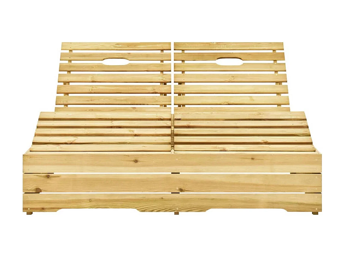 Sillón doble con cojines Madera de pino impregnada