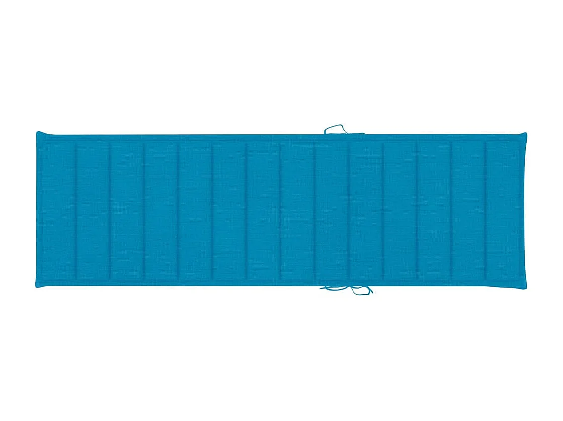 Chaise longue avec coussin bleu Bois de pin imprégné