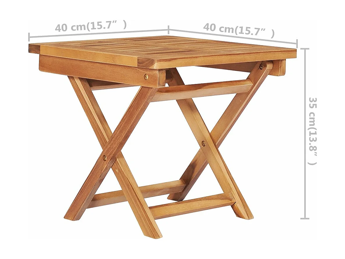 Poltrona lounge con tavolo e cuscino. Legno massello di teak