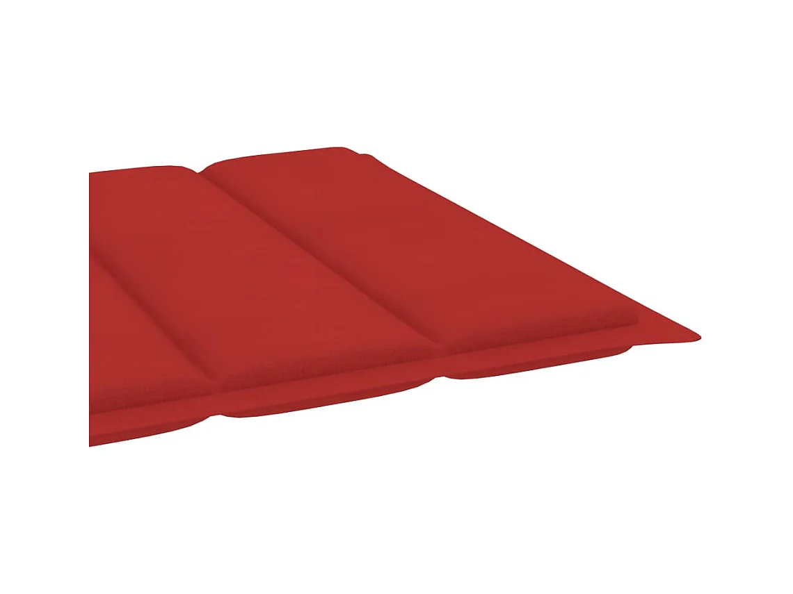 Loungestoel met tafel en kussen Massief teakhout