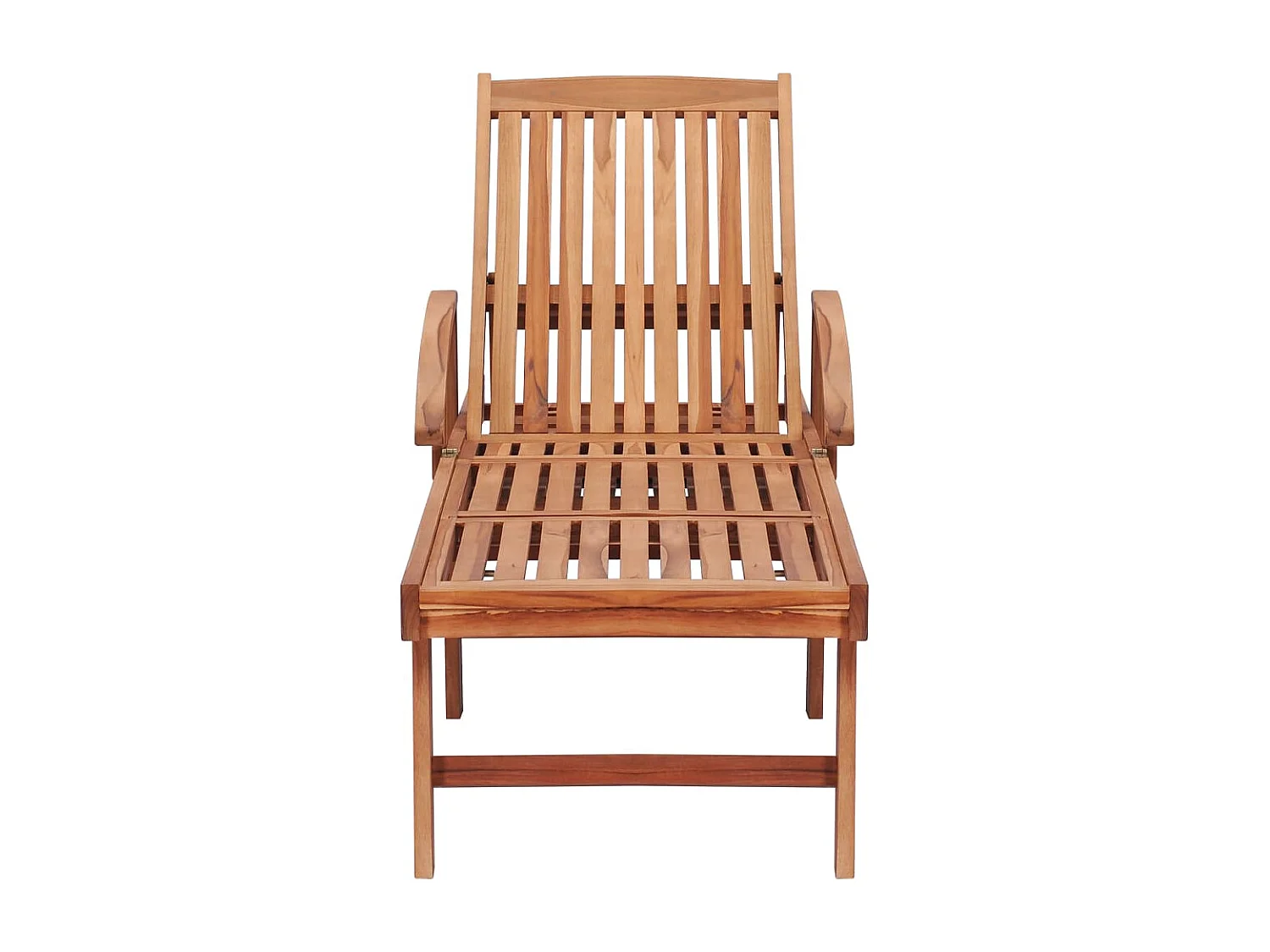 Chaises longues lot de 2 et coussin carreaux rouge Teck solide