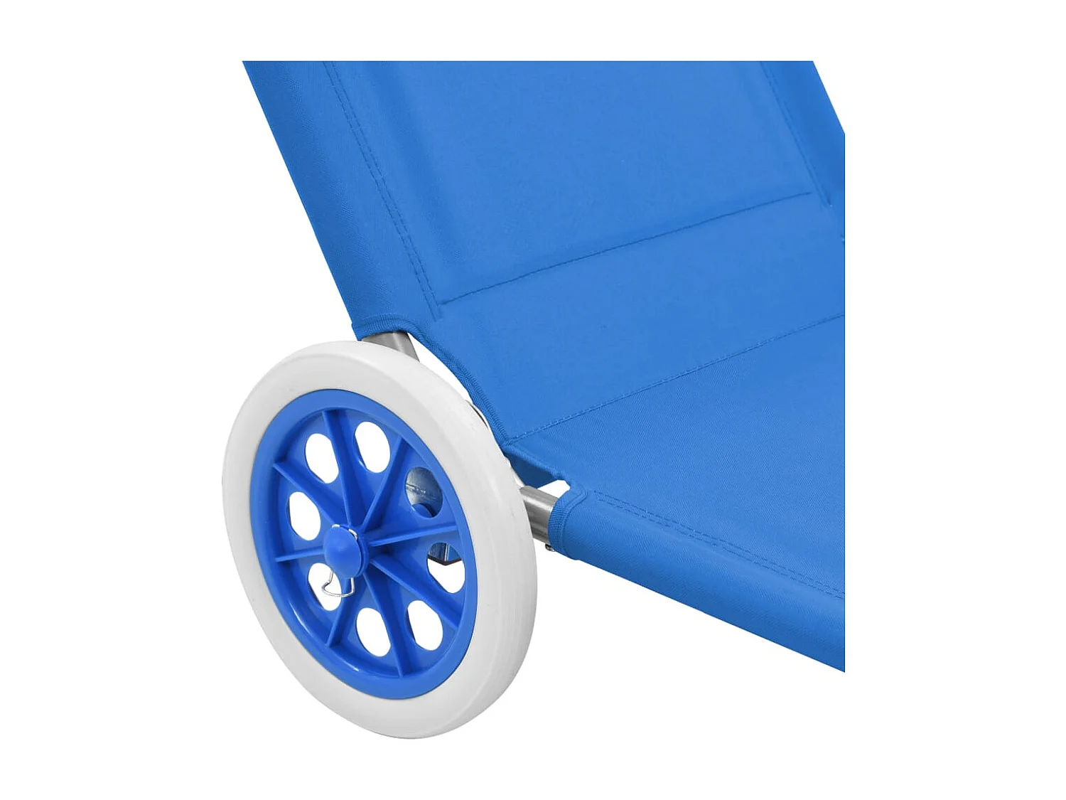 Espreguiçadeira dobrável com dossel e rodas Steel Blue