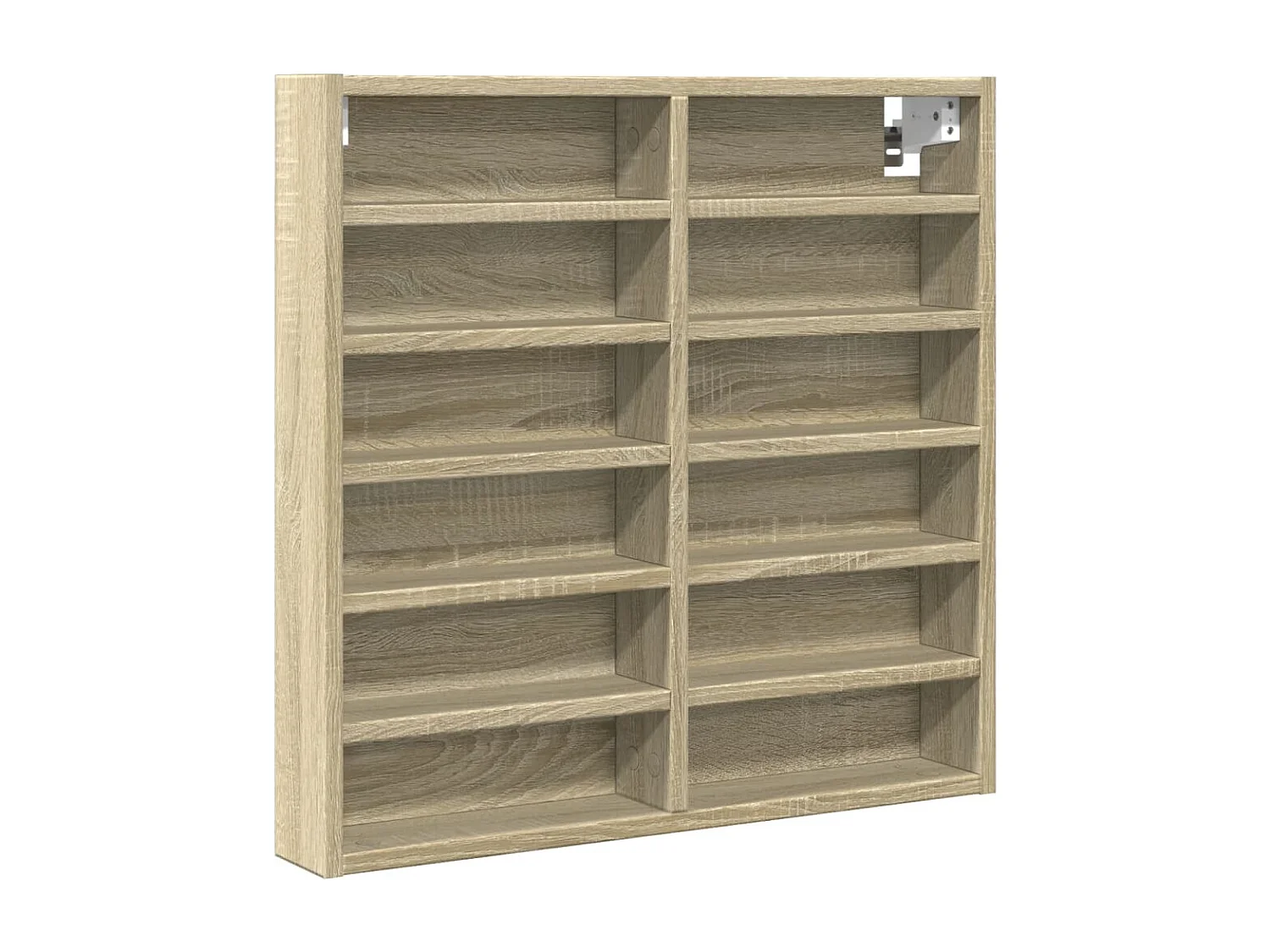 Vitrinenschrank Sonoma-Eiche 60x8,5x58 cm Holzwerkstoff