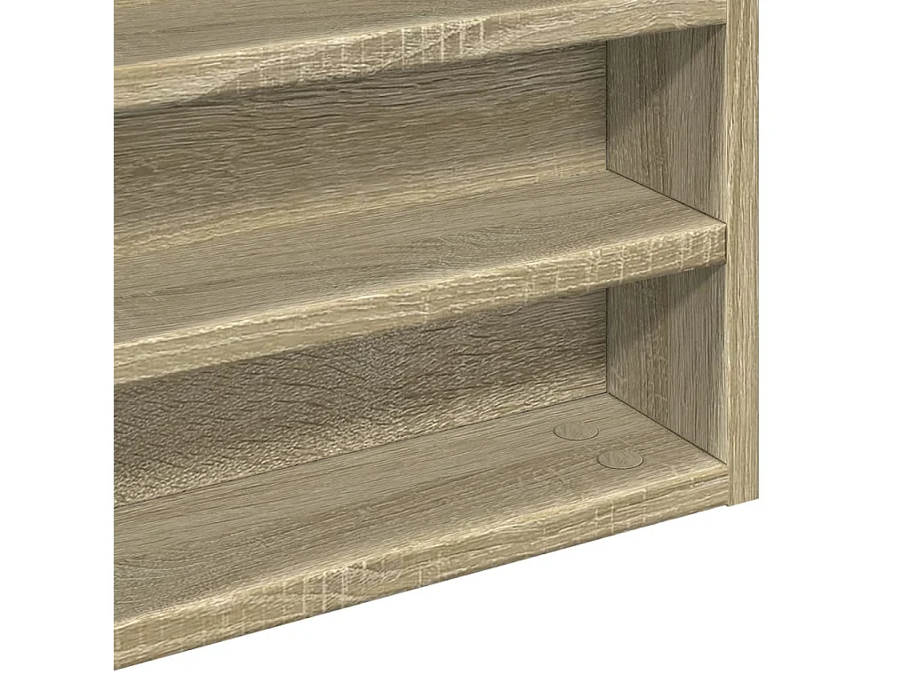 Vitrinenschrank Sonoma-Eiche 60x8,5x58 cm Holzwerkstoff
